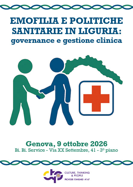 Emofilia e politiche sanitarie in Liguria: governance e gestione clinica - Genova, 09 Ottobre 2026
