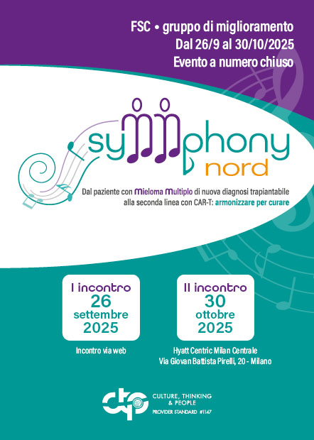 syMMphony - Dal paziente con Mieloma Multiplo di nuova diagnosi trapiantabile alla seconda linea con CAR-T: armonizzare per curare - Milano, 26 Settembre 2025