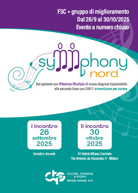 syMMphony - Dal paziente con Mieloma Multiplo di nuova diagnosi trapiantabile alla seconda linea con CAR-T: armonizzare per curare - Milano, 26 Settembre 2025